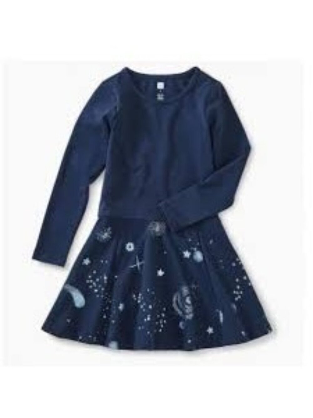 Tea Collection Blue/Silver Starry Night Dress, Size 7